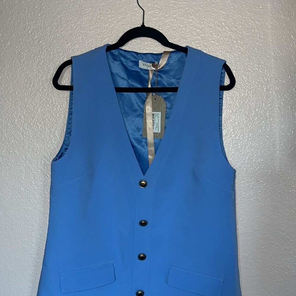 Meshki Blue Florentina Suiting Mini Dress - Picture 5 of 10